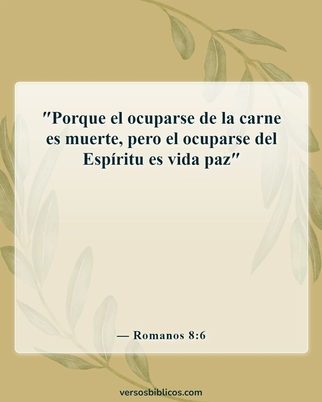 Versículos de la Biblia sobre la paz (Romanos 8:6)