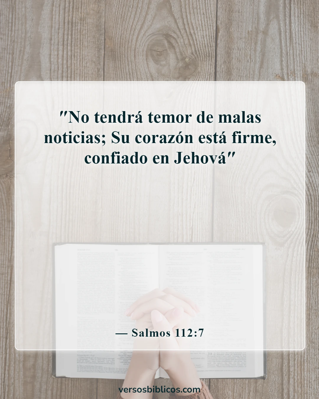 Versículos de la Biblia sobre enemigos derrotados (Salmos 112:7)