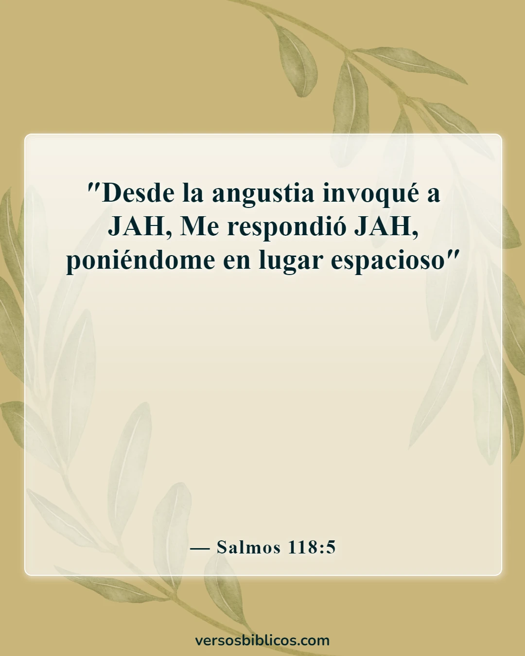 Versículos de la Biblia sobre la recuperación de adicciones (Salmos 118:5)