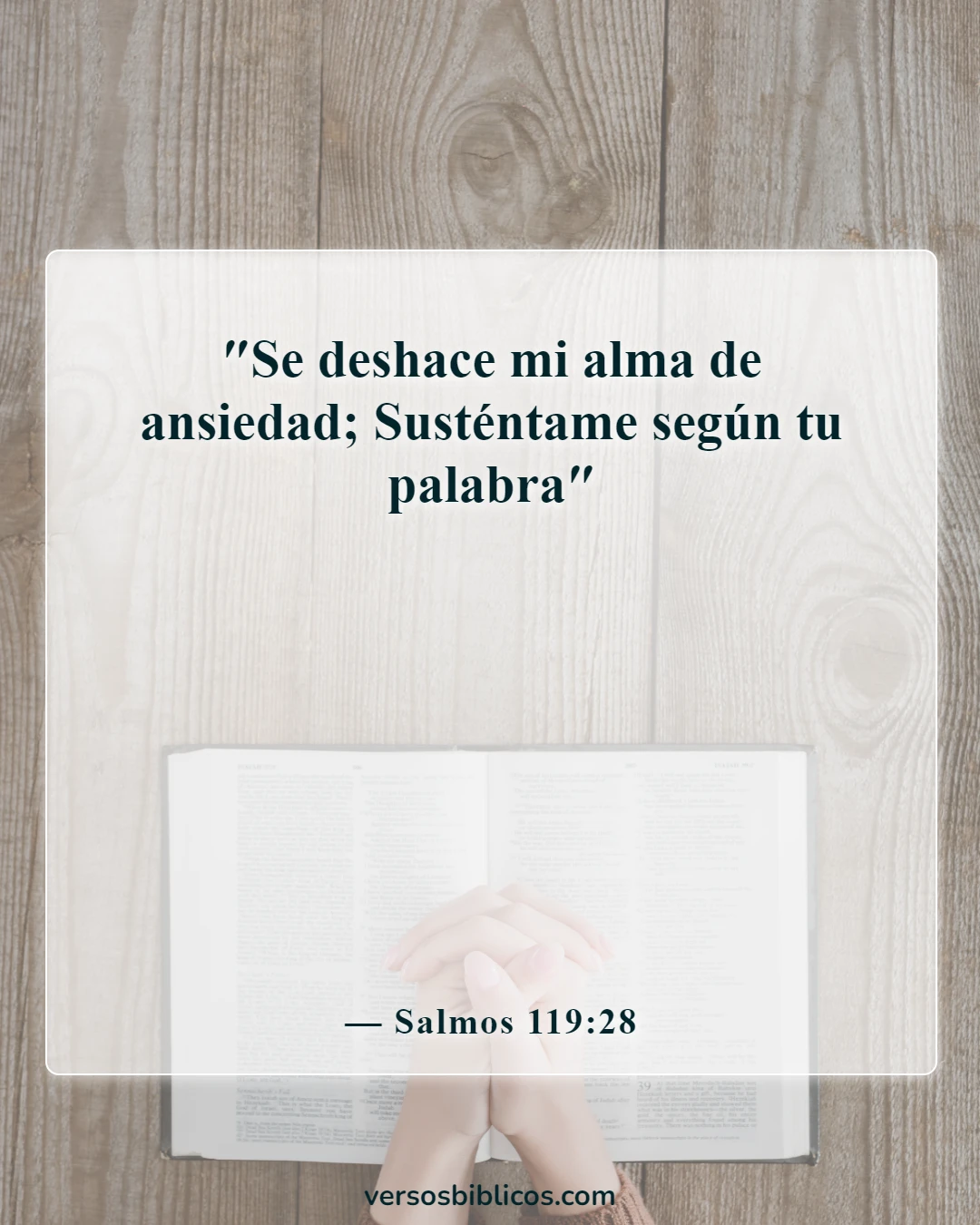 Versículos de la Biblia sobre la Palabra de Dios (Salmos 119:28)