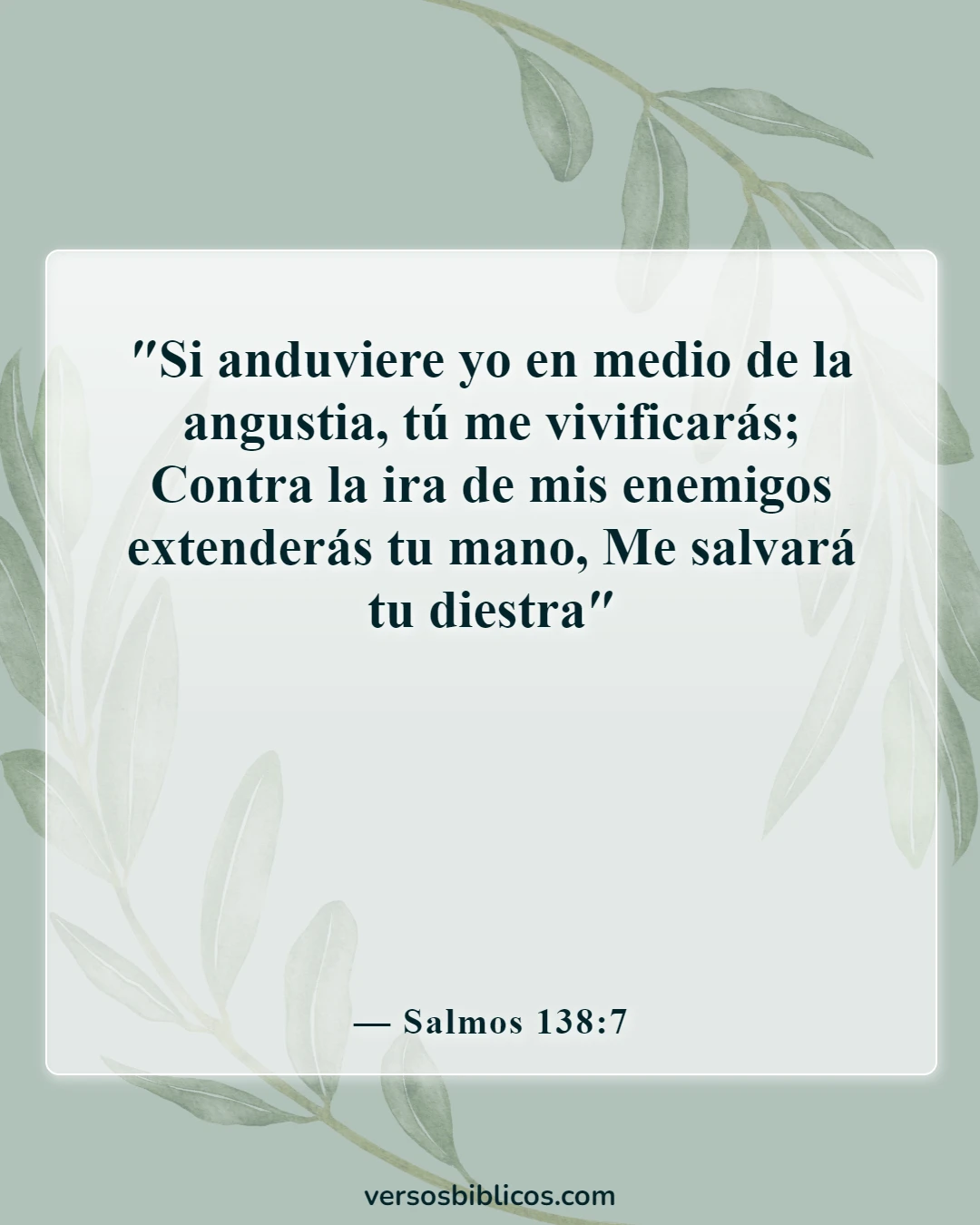 Versículos de la Biblia sobre enemigos derrotados (Salmos 138:7)