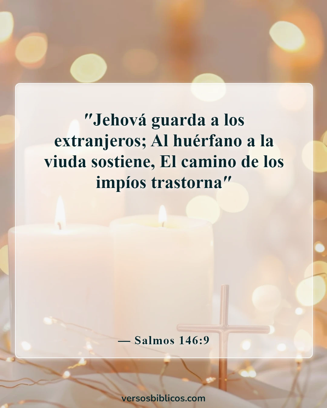 Versículos de la Biblia sobre la bienvenida a los visitantes en la iglesia (Salmos 146:9)