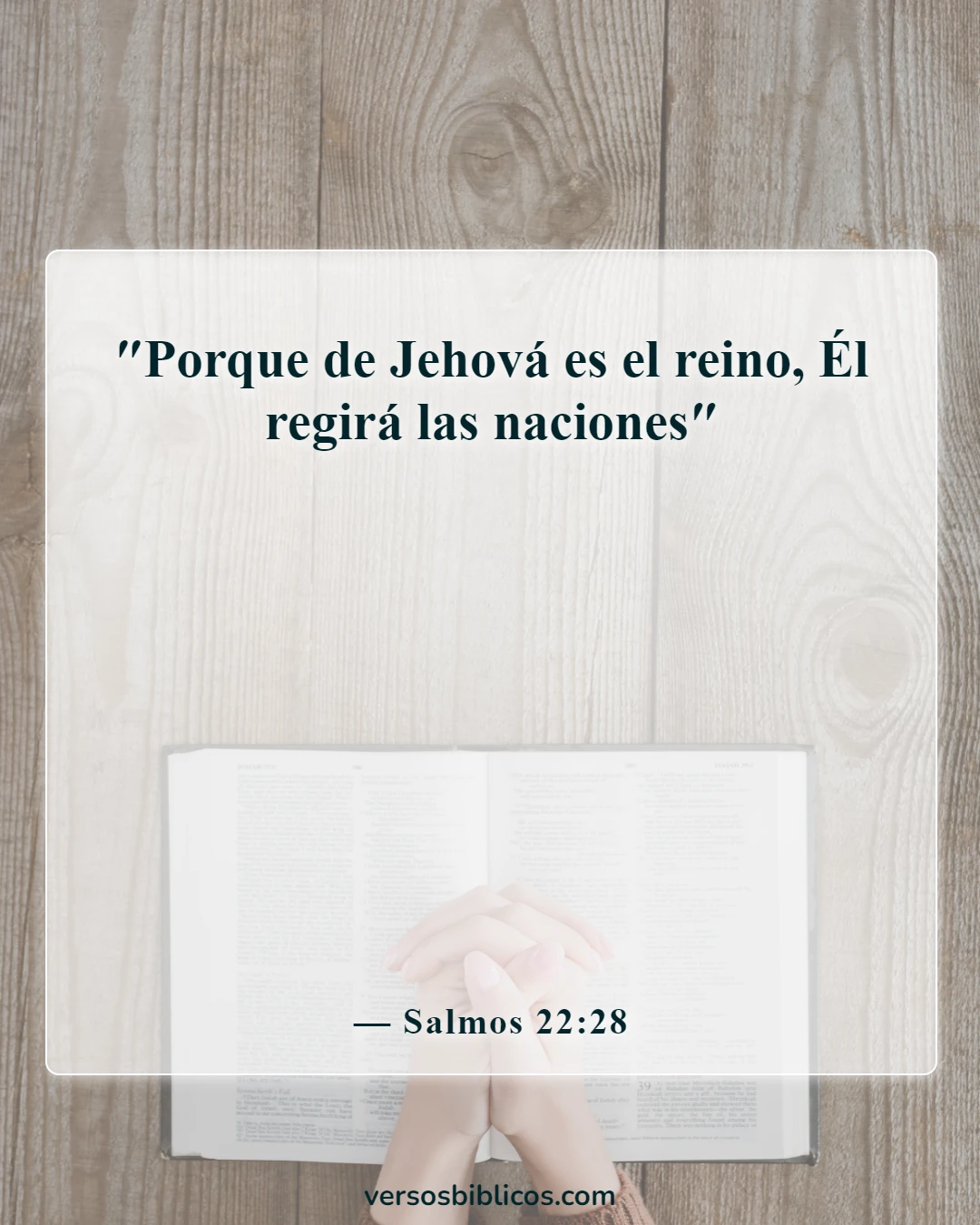 Versículos de la Biblia sobre la soberanía de Dios (Salmos 22:28)