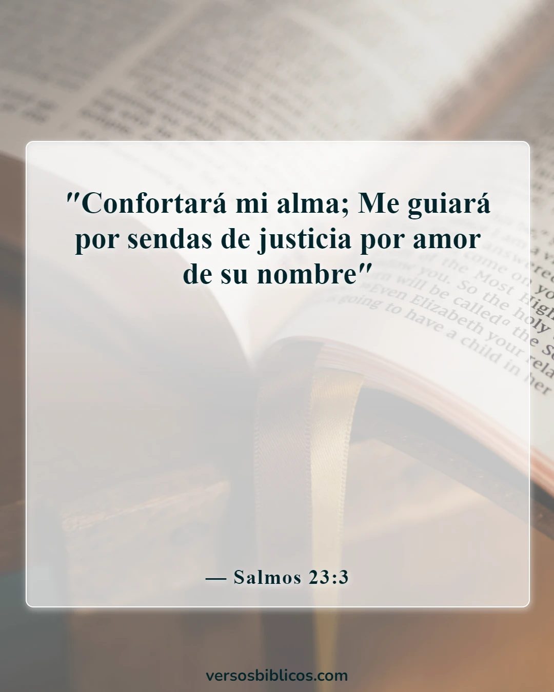 Versículos de la Biblia sobre viajes (Salmos 23:3)