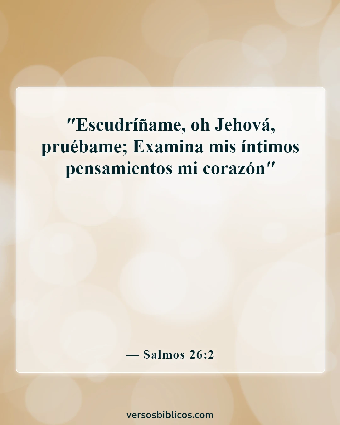 Versículos de la Biblia sobre la autoconciencia (Salmos 26:2)