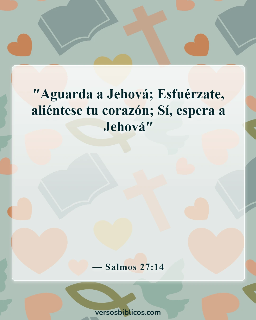 Versículos de la Biblia sobre la esperanza, la paciencia para el bien, bienaventurados (Salmos 27:14)