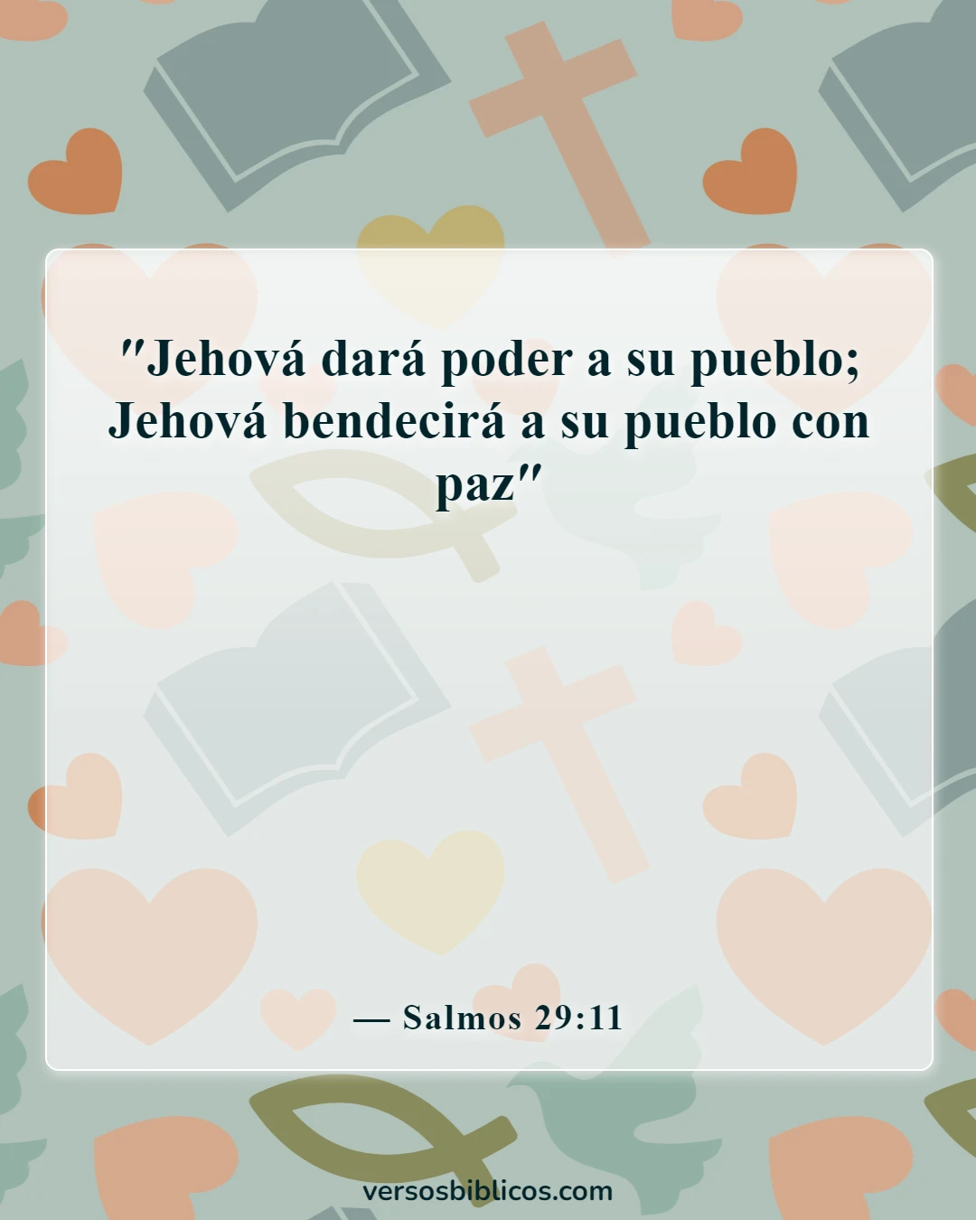 Versículos de la Biblia sobre la paz en la presencia de Dios (Salmos 29:11)