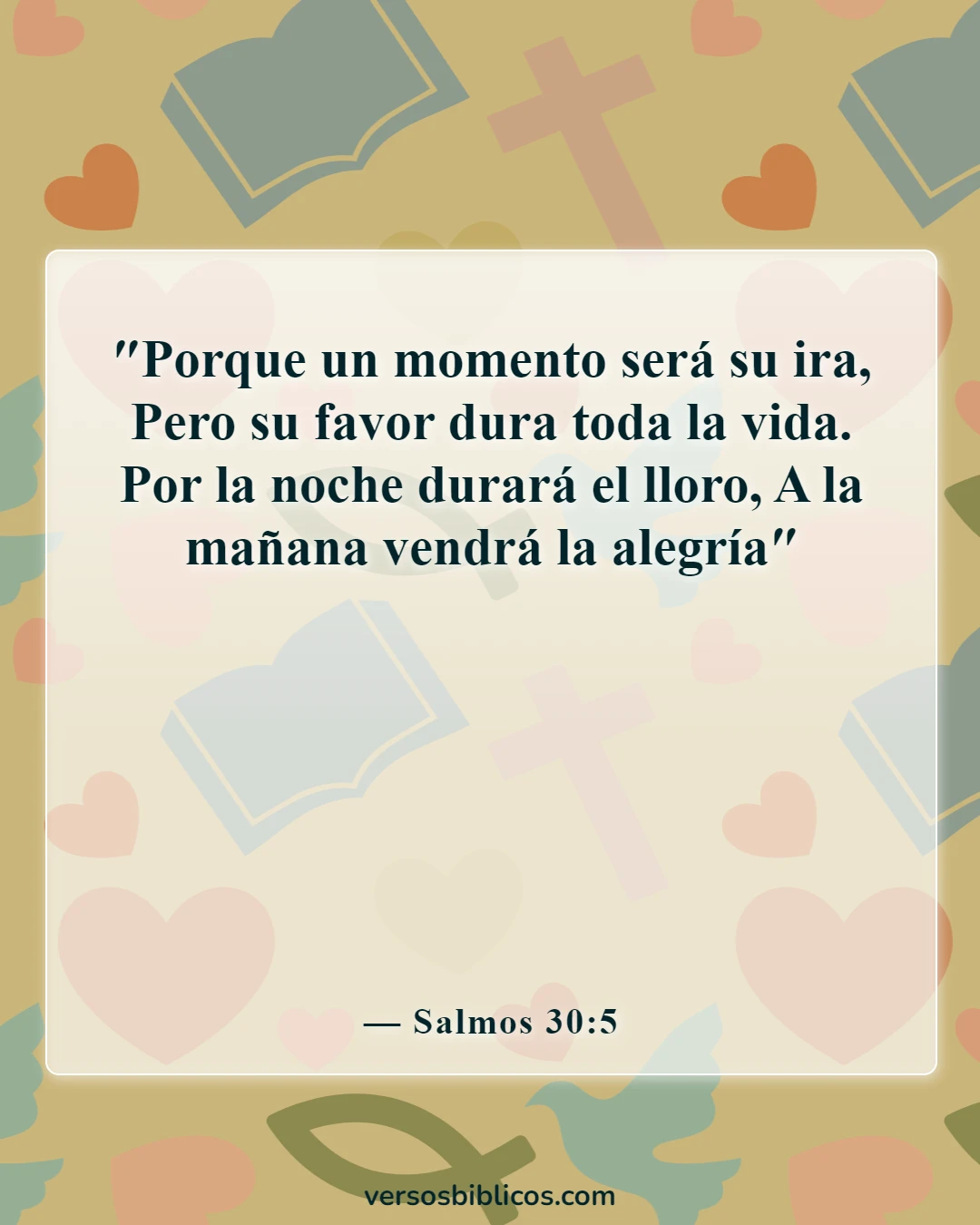 Versículos de la Biblia sobre la alegría (Salmos 30:5)