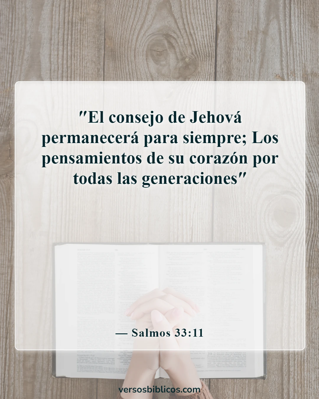 Versículos de la Biblia sobre los planes de Dios (Salmos 33:11)