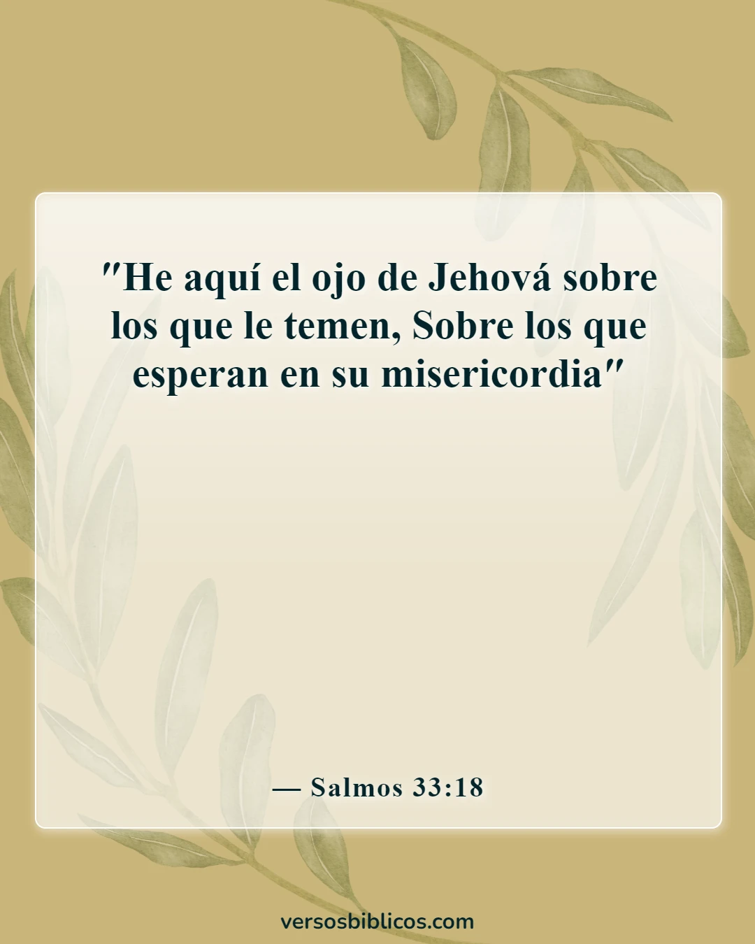 Versículos de la Biblia sobre la esperanza (Salmos 33:18)