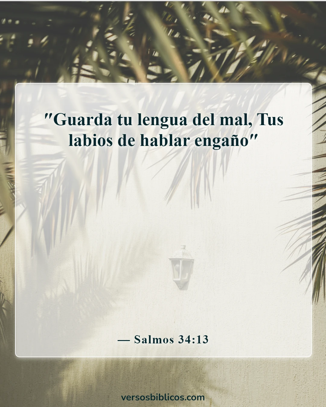 Versículos de la Biblia sobre malas palabras (Salmos 34:13)