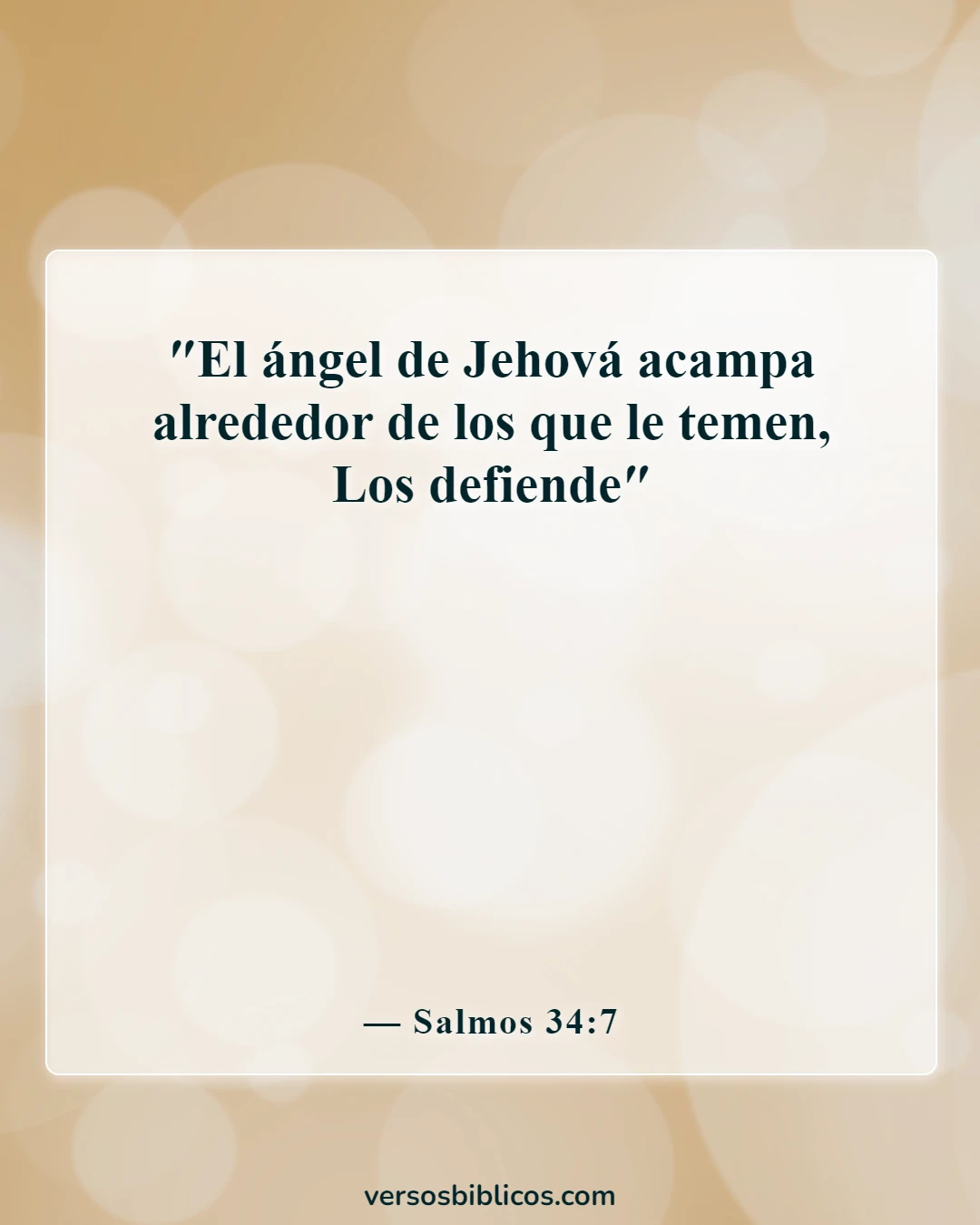 Versículos de la Biblia sobre protegerte del mal (Salmos 34:7)