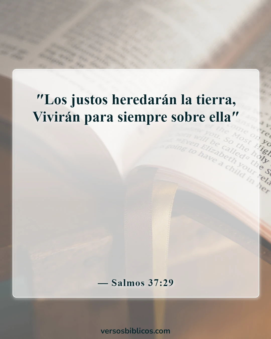 Versículos de la Biblia sobre la justicia (Salmos 37:29)
