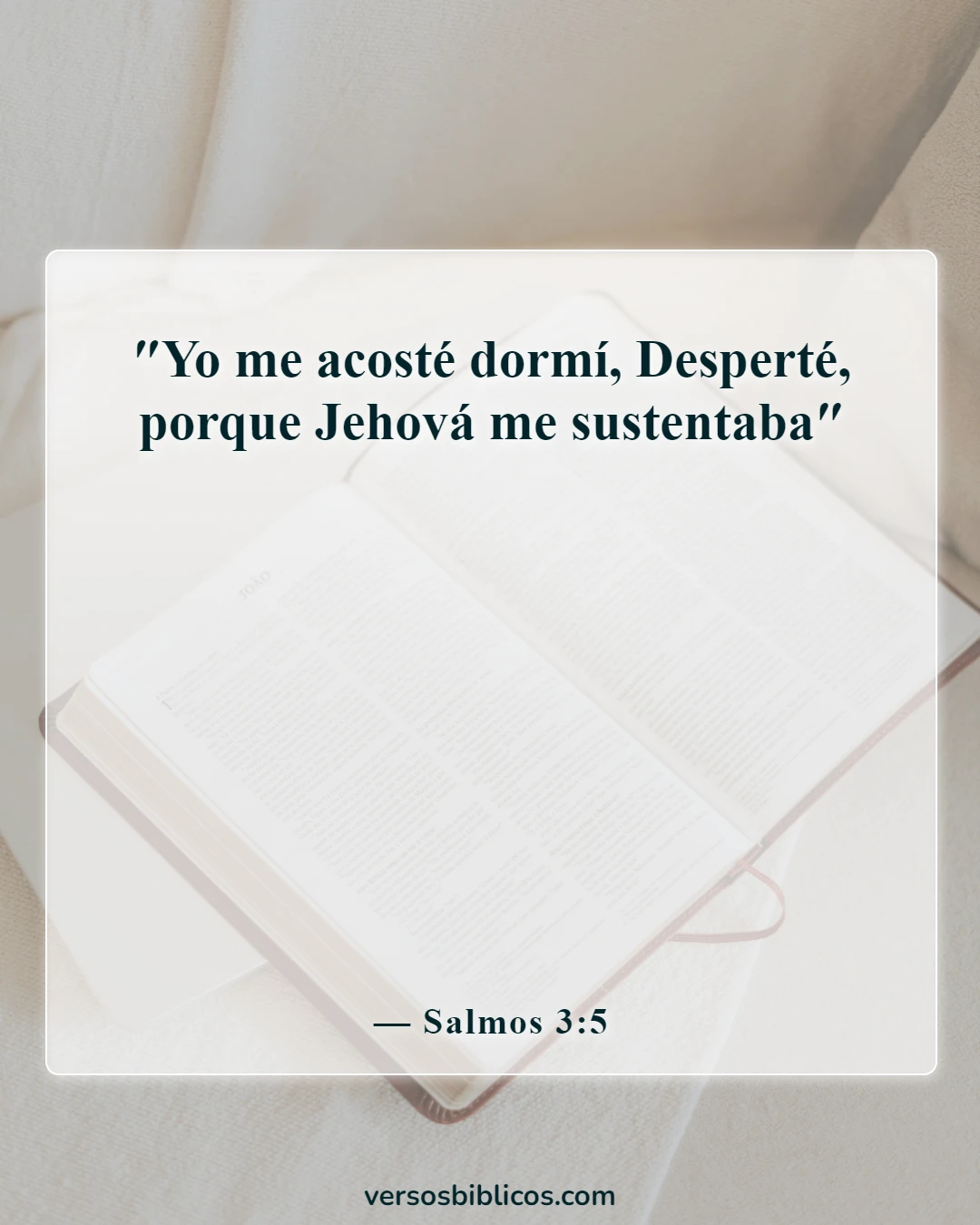 Versículos de la Biblia sobre las buenas noches (Salmos 3:5)