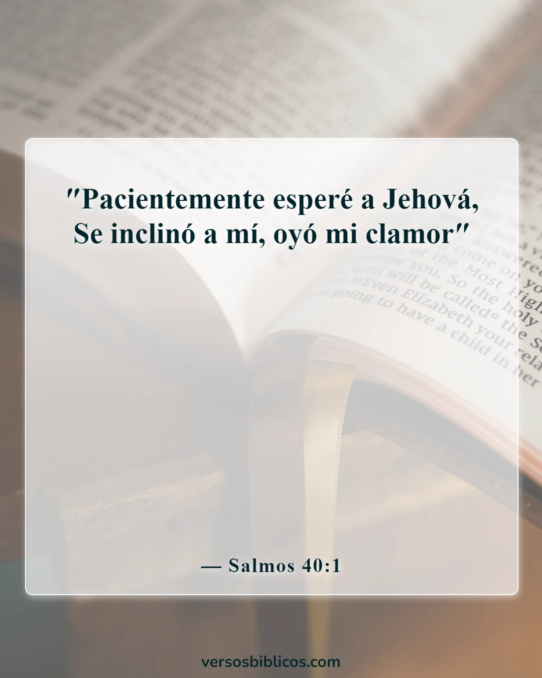 Versículos de la Biblia sobre esperar pacientemente (Salmos 40:1)