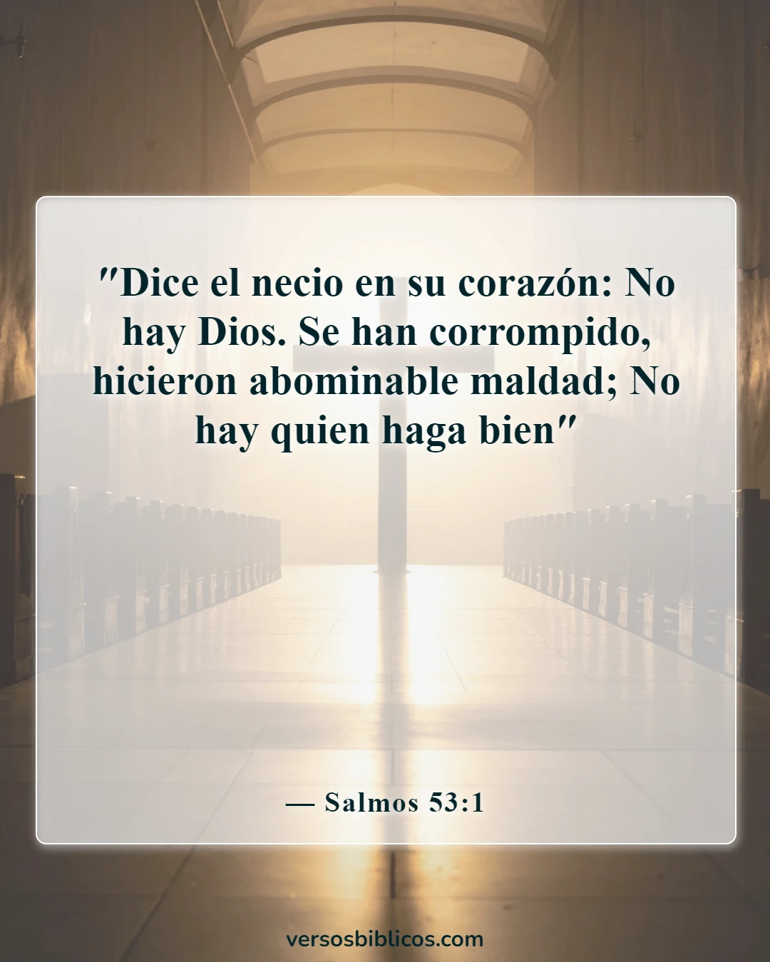 Versículos de la Biblia sobre el ateísmo (Salmos 53:1)