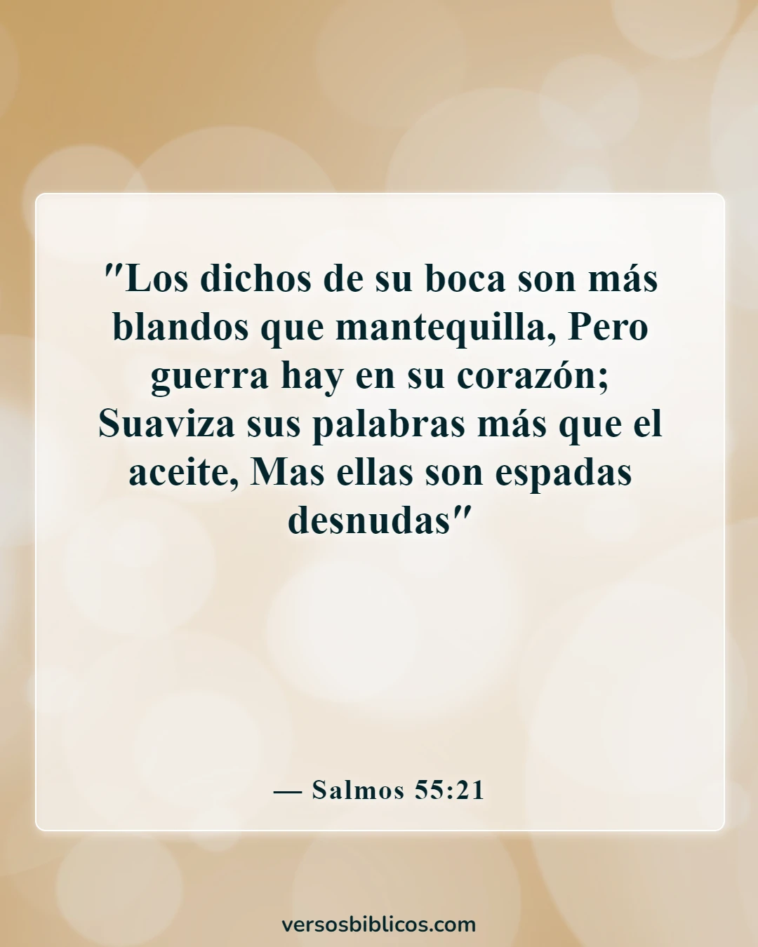 Versículos de la Biblia sobre enemigos ocultos (Salmos 55:21)