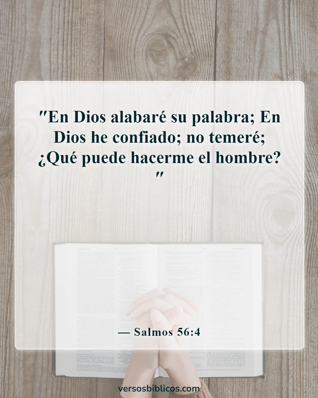 Versículos de la Biblia sobre la audacia (Salmos 56:4)