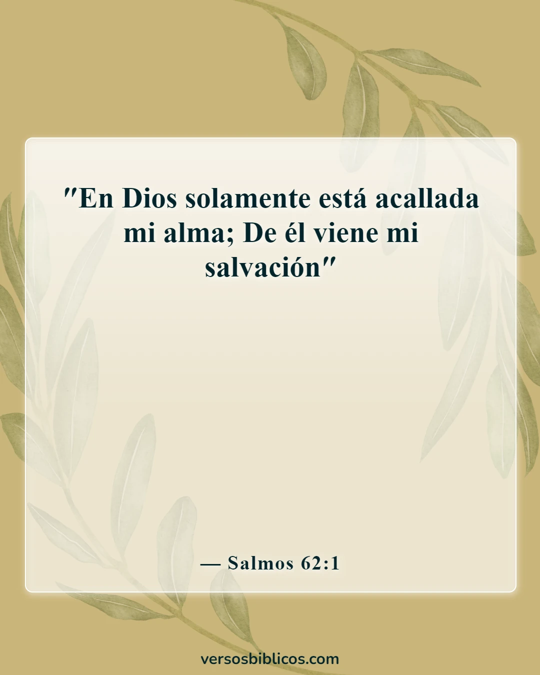 Versículos de la Biblia sobre la paz en la presencia de Dios (Salmos 62:1)