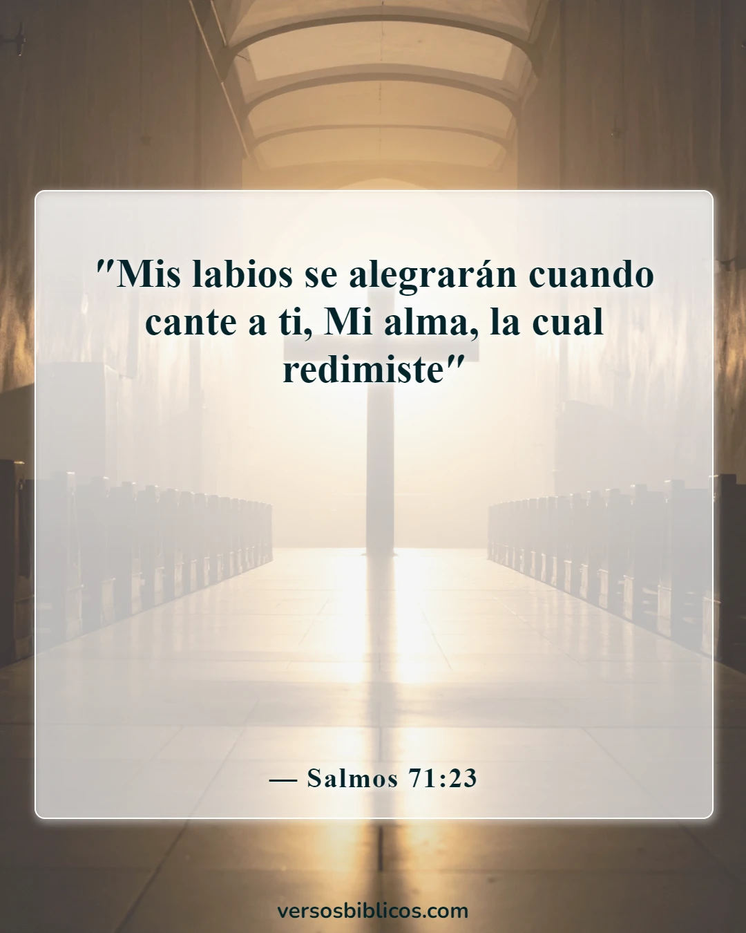 Versículos de la Biblia sobre cantar de alegría (Salmos 71:23)