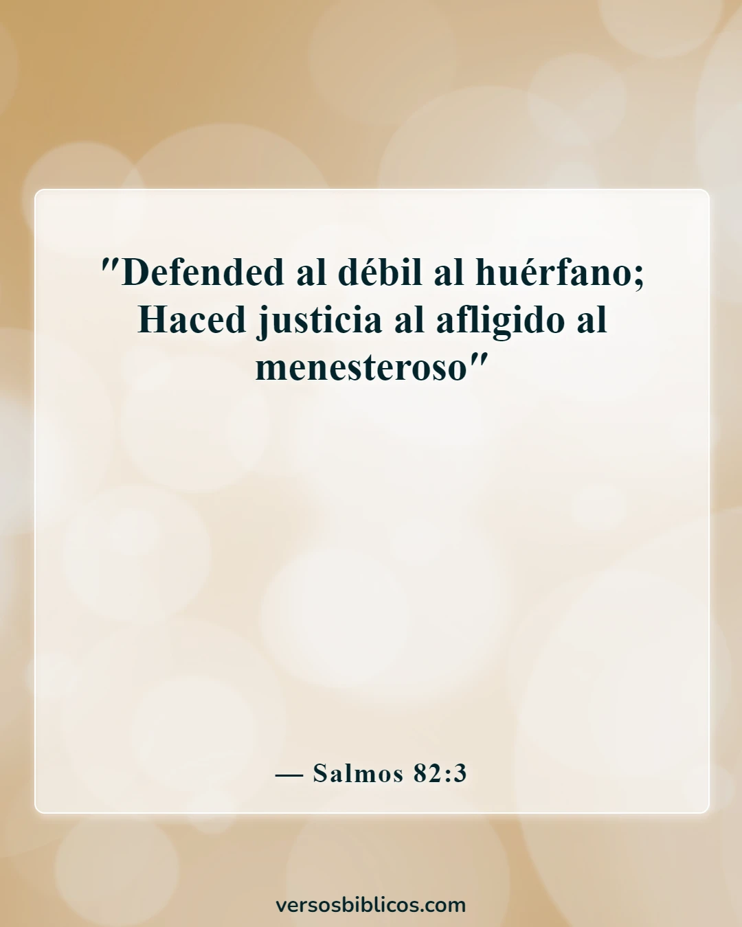 Versículos de la Biblia sobre la vida que comienza en la concepción (Salmos 82:3)