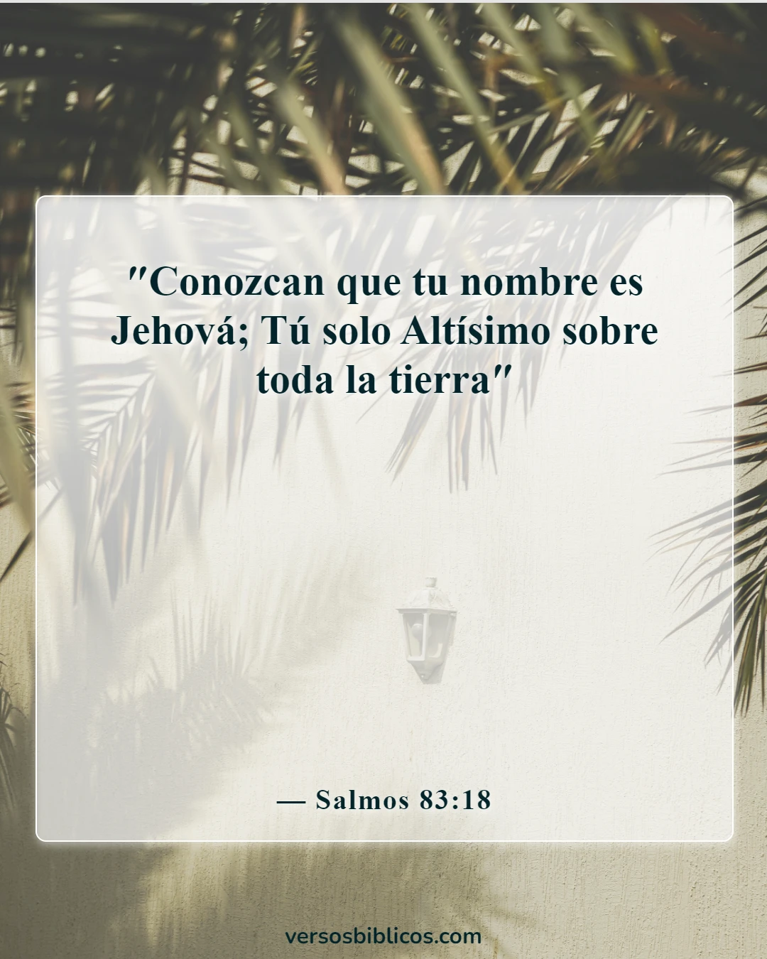 Versículos de la Biblia sobre los salmos más poderosos contra los enemigos (Salmos 83:18)
