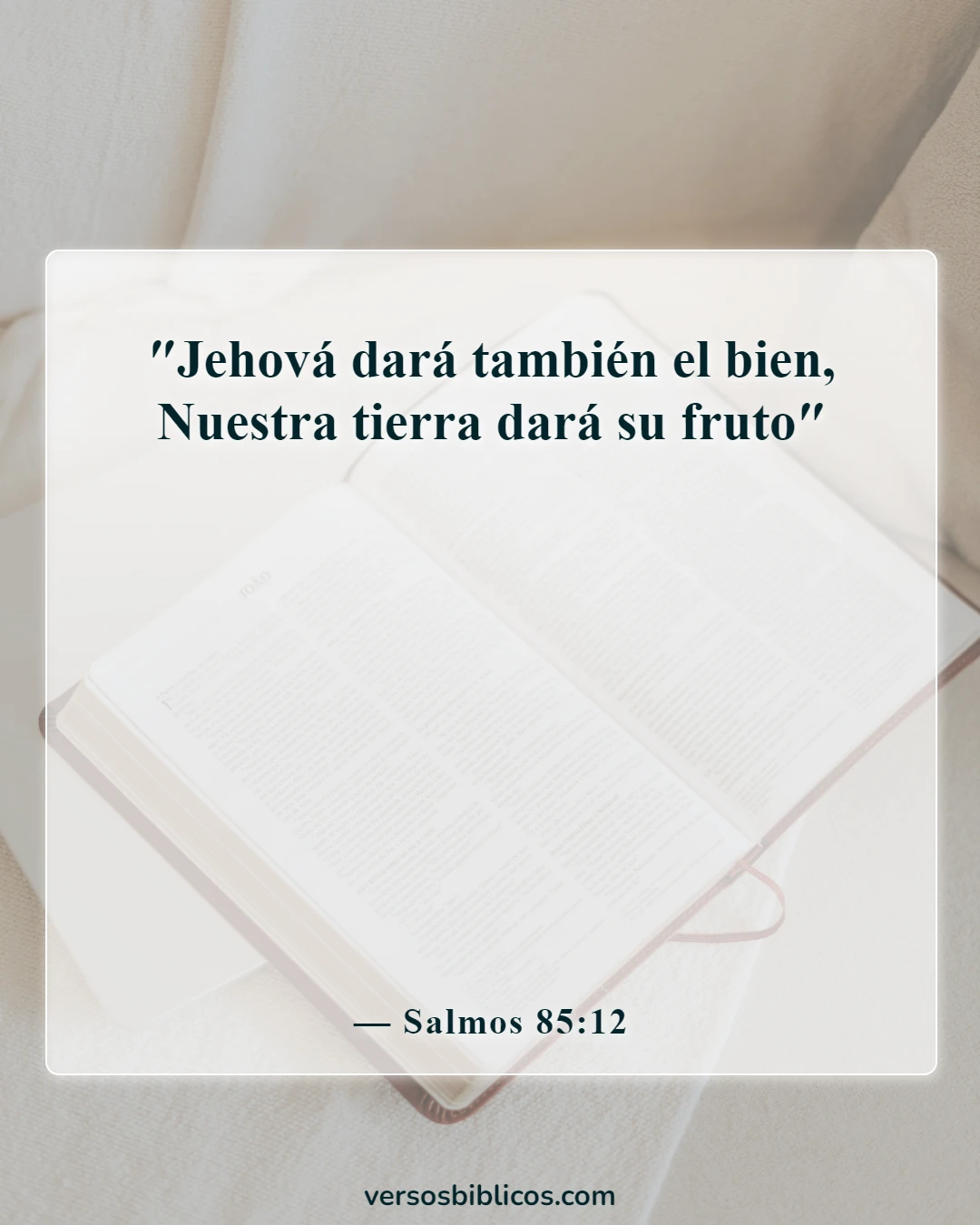 Versículos de la Biblia sobre la agricultura (Salmos 85:12)