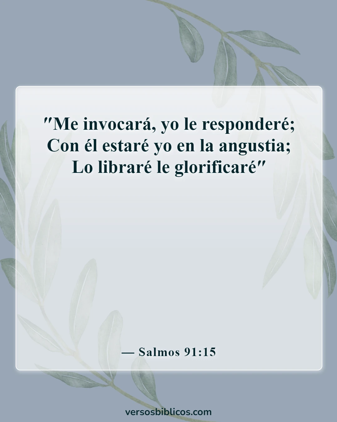 Versículos de la Biblia sobre orar y orar por los demás (Salmos 91:15)
