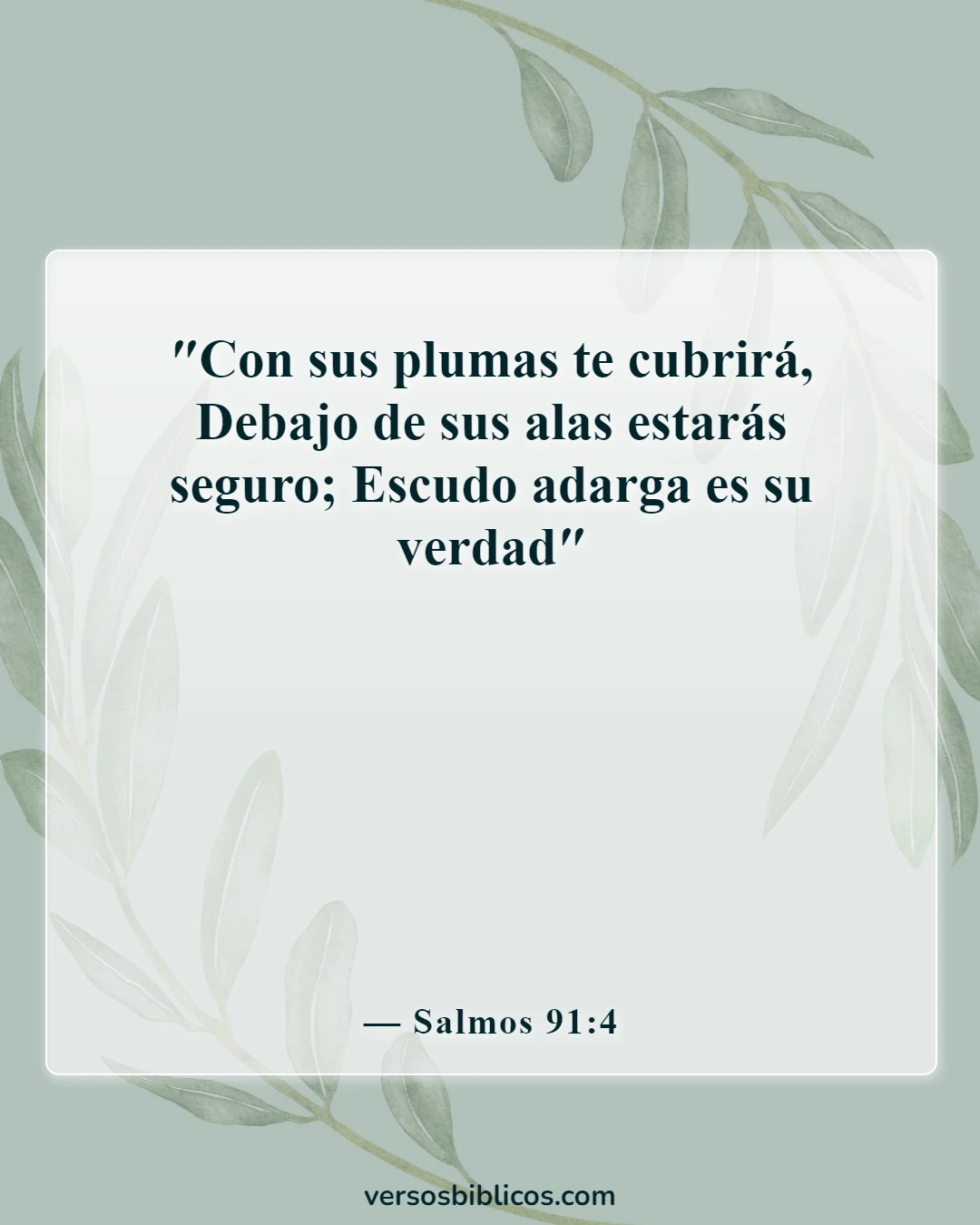 Versículos de la Biblia sobre el ejército de Dios (Salmos 91:4)