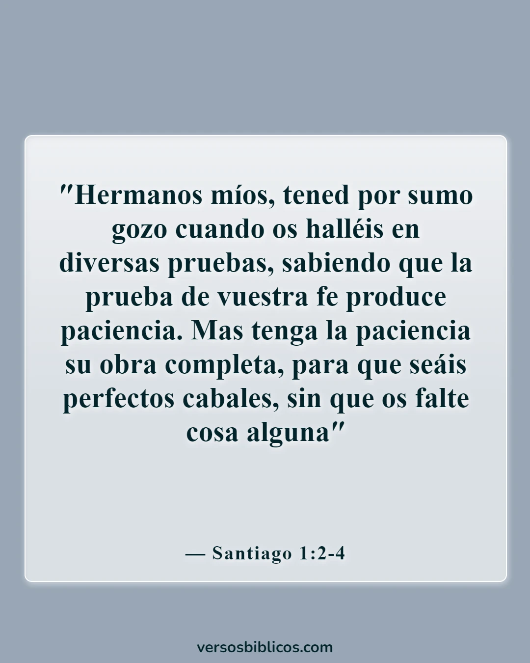 Versículos de la Biblia sobre el dolor y el sufrimiento (Santiago 1:2-4)