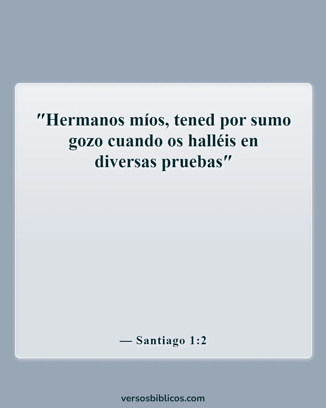 Versículos de la Biblia sobre el dolor y el sufrimiento (Santiago 1:2)