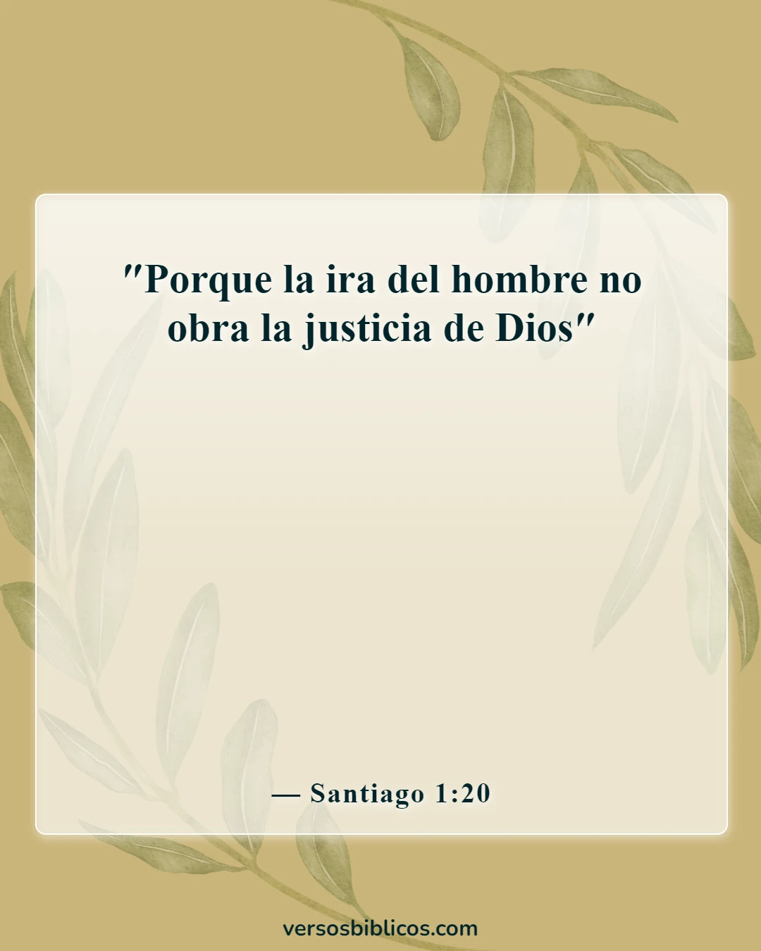 Versículos de la Biblia sobre las peleas (Santiago 1:20)