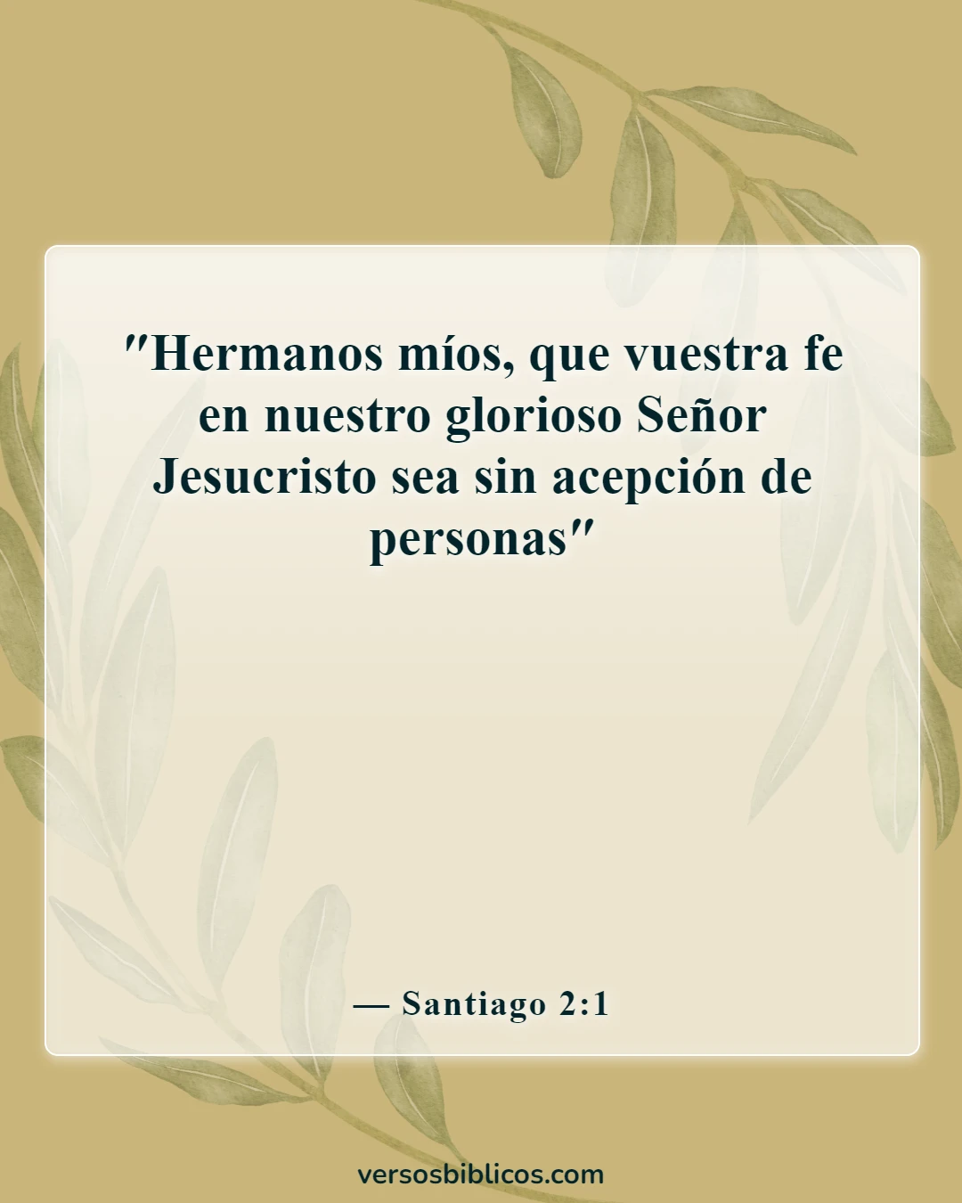 Versículos de la Biblia sobre hacer mal a los demás (Santiago 2:1)
