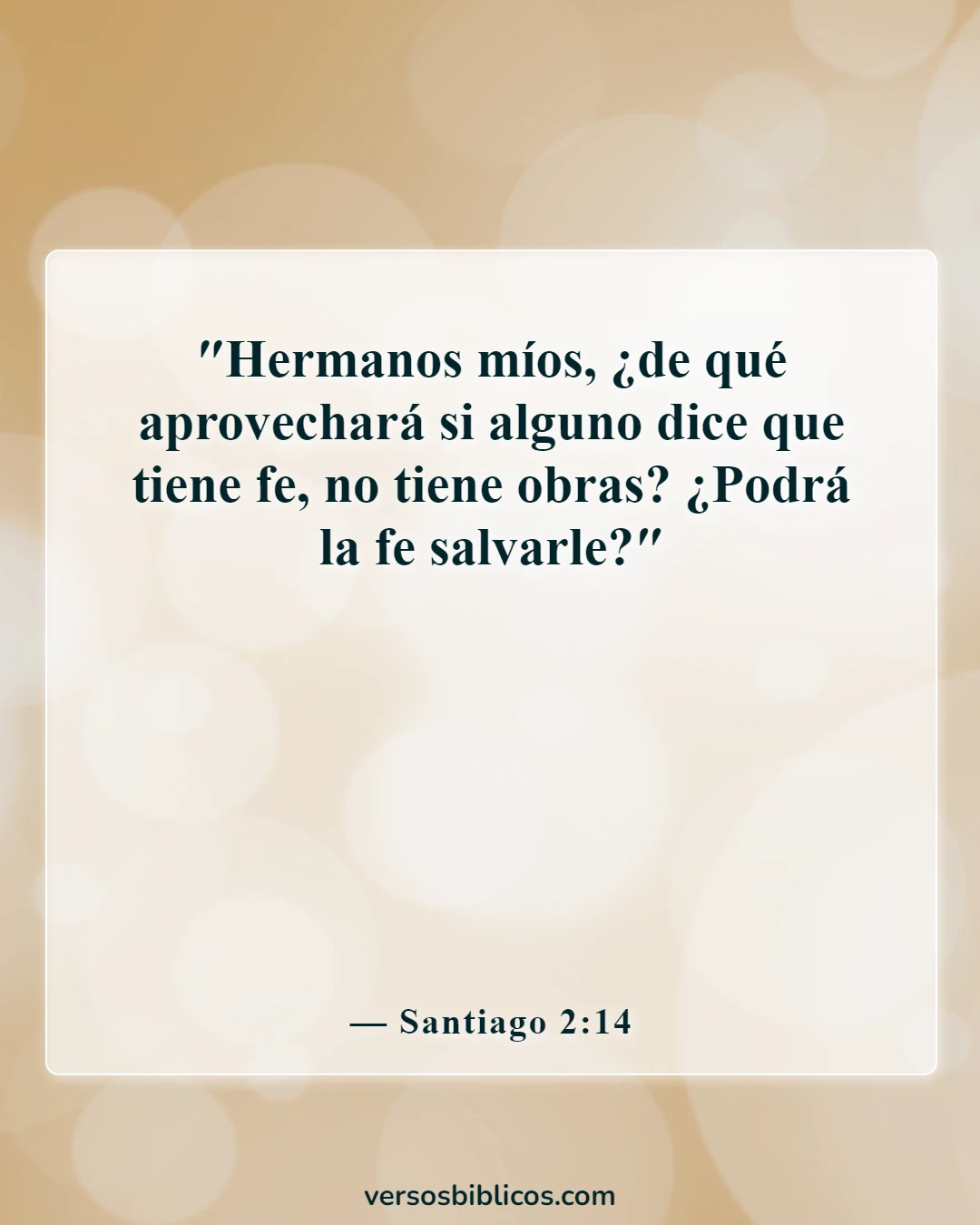 Versículos de la Biblia sobre la aceptación de Jesús (Santiago 2:14)
