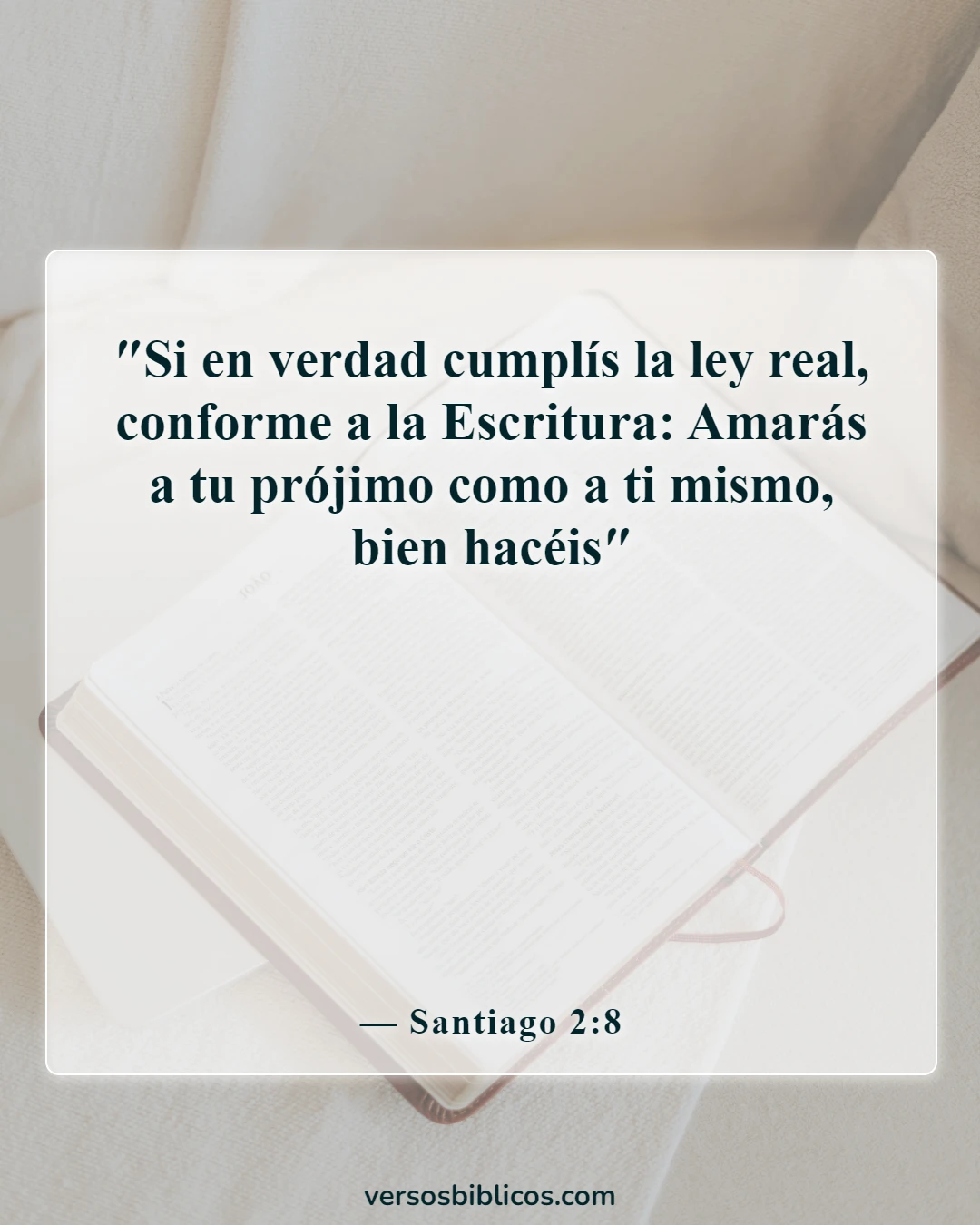 Versículos de la Biblia sobre el compromiso mutuo (Santiago 2:8)