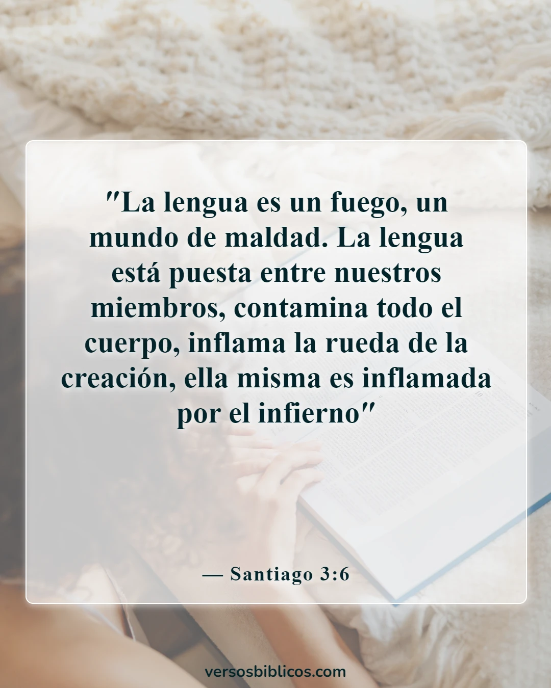 Versículos de la Biblia sobre la lengua (Santiago 3:6)