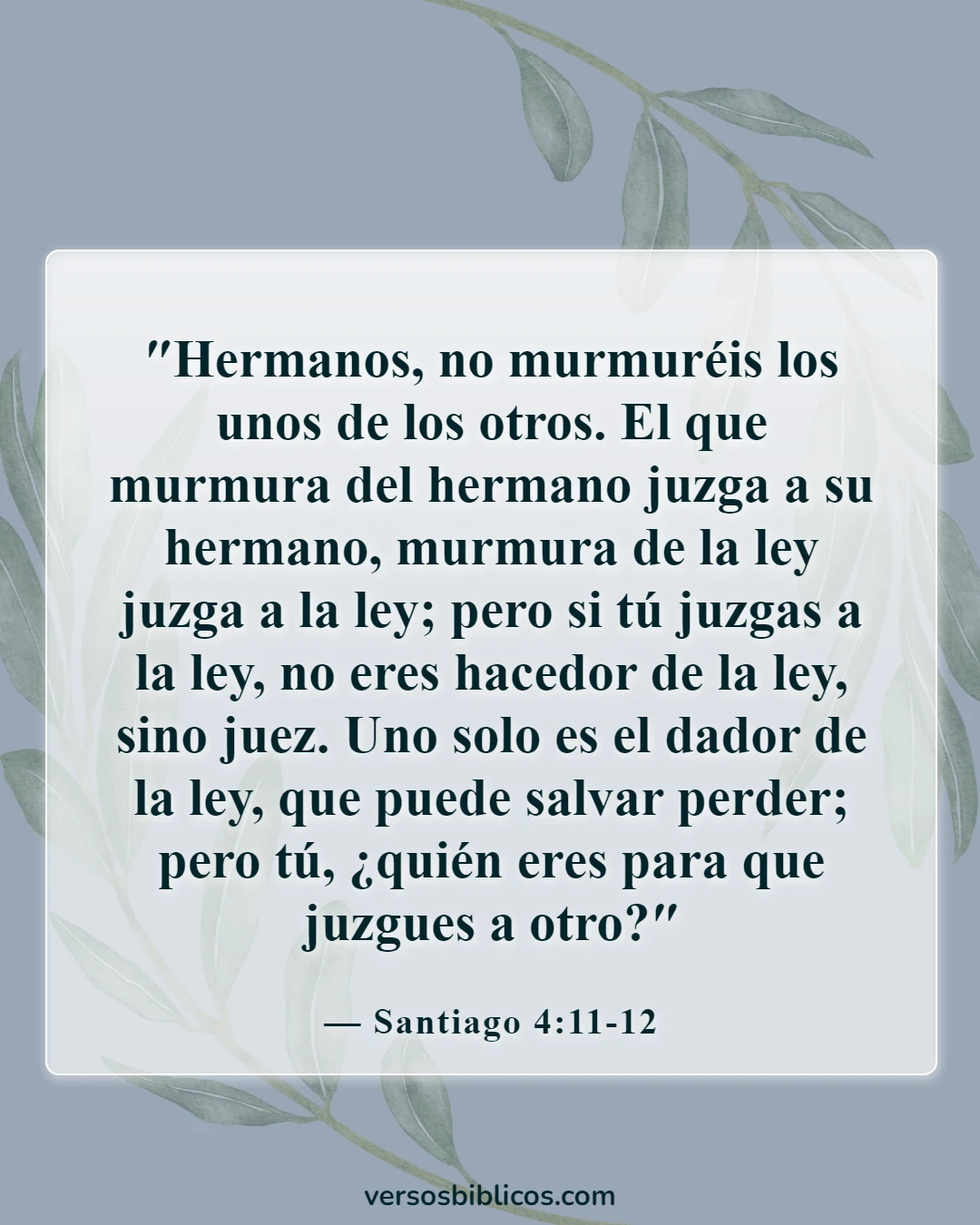 Versículos de la Biblia sobre el discernimiento (Santiago 4:11-12)