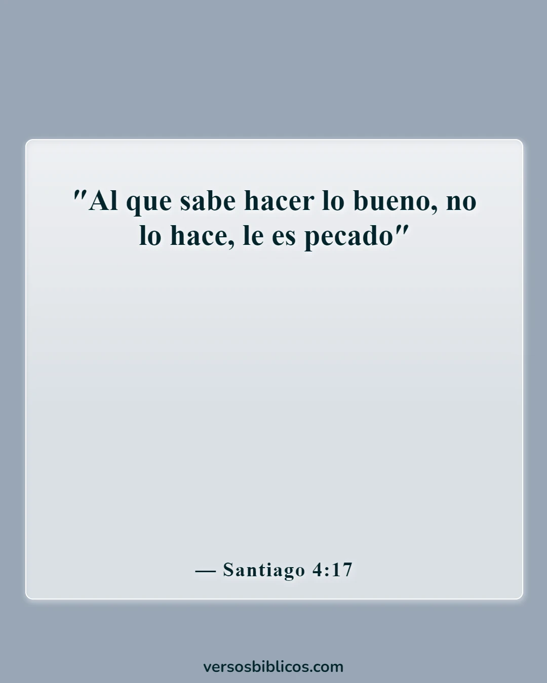 Versículos de la Biblia sobre el karma (Santiago 4:17)