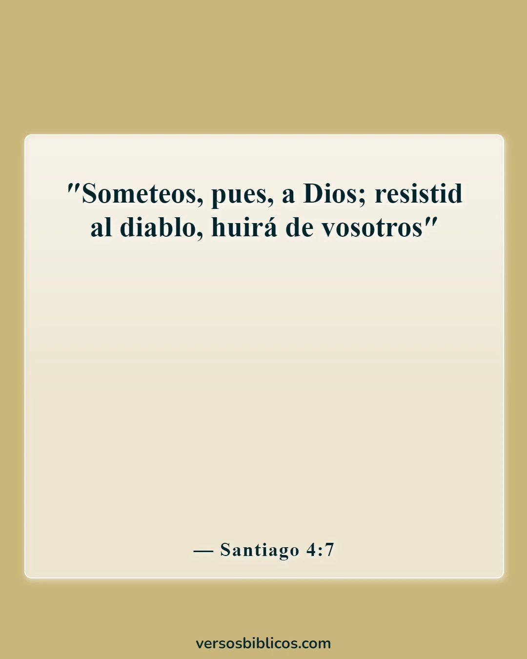 Versículos de la Biblia sobre Satanás acusándonos (Santiago 4:7)