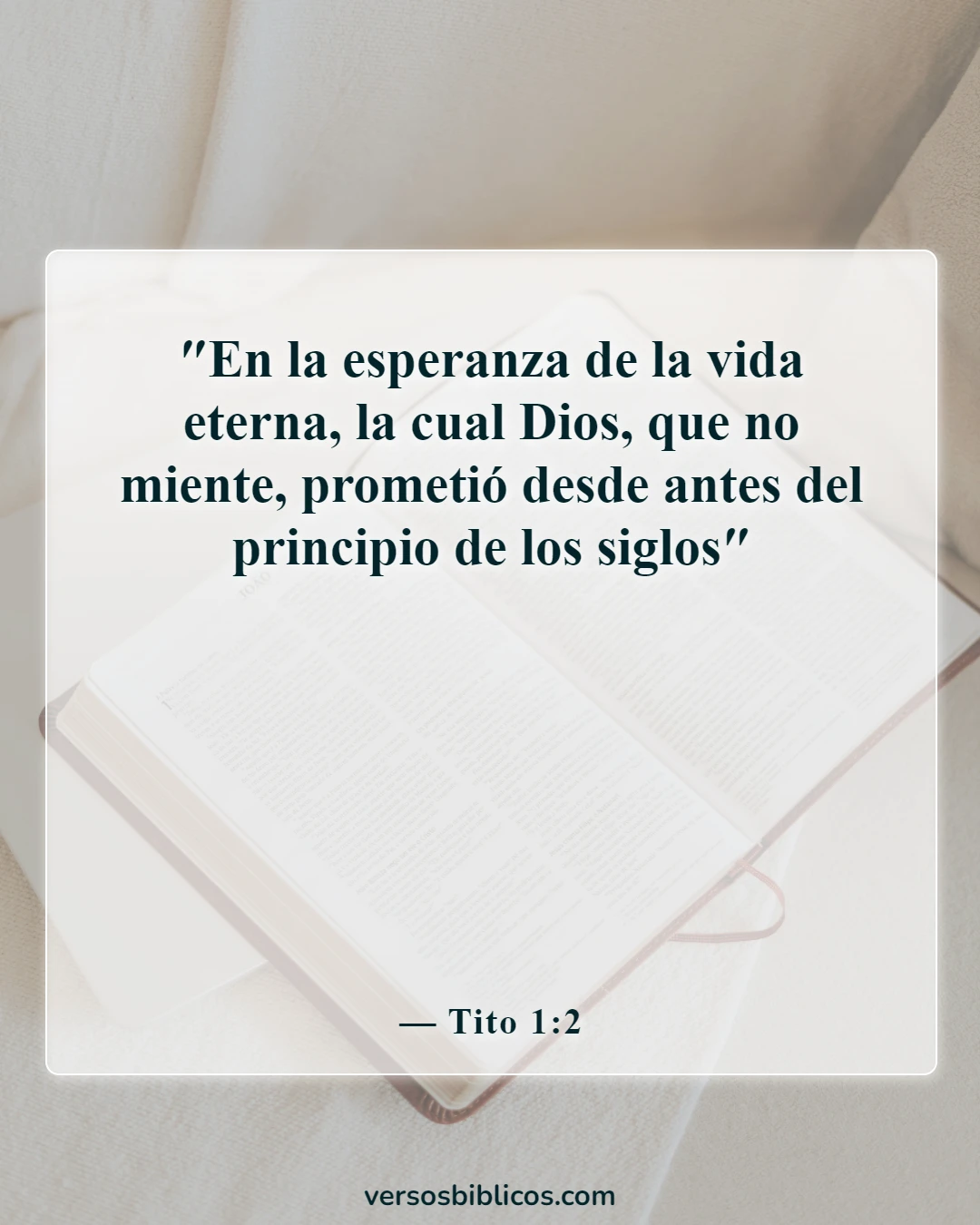 Versículos de la Biblia sobre ir al cielo (Tito 1:2)