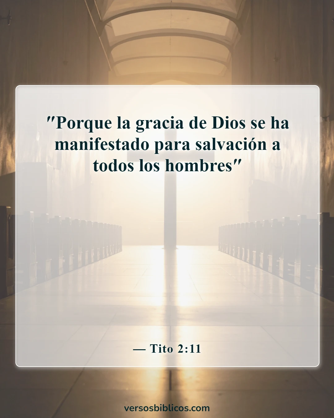 Versículos de la Biblia sobre dejar atrás los errores y la culpa del pasado (Tito 2:11)