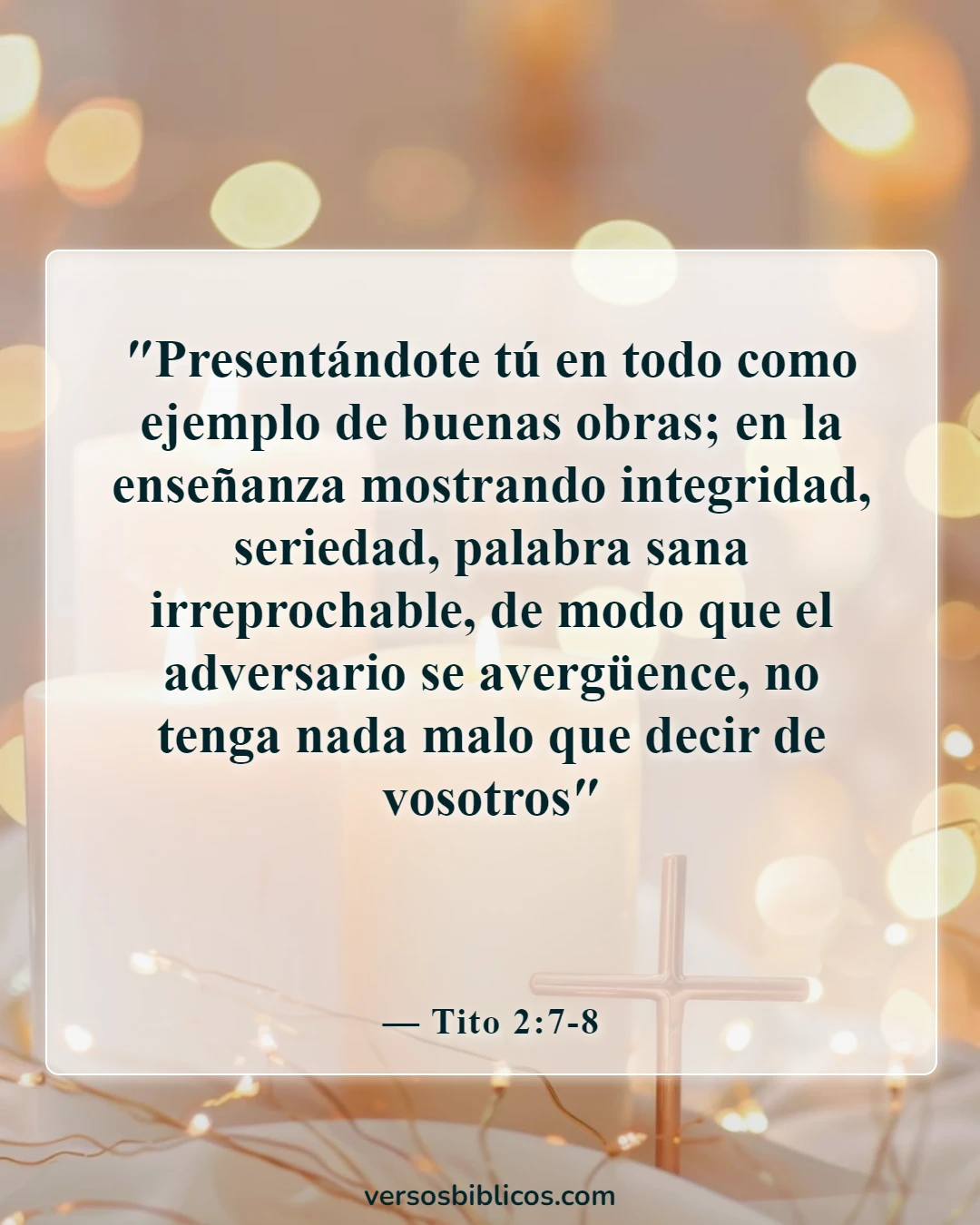 Versículos de la Biblia sobre la enseñanza a los niños (Tito 2:7-8)