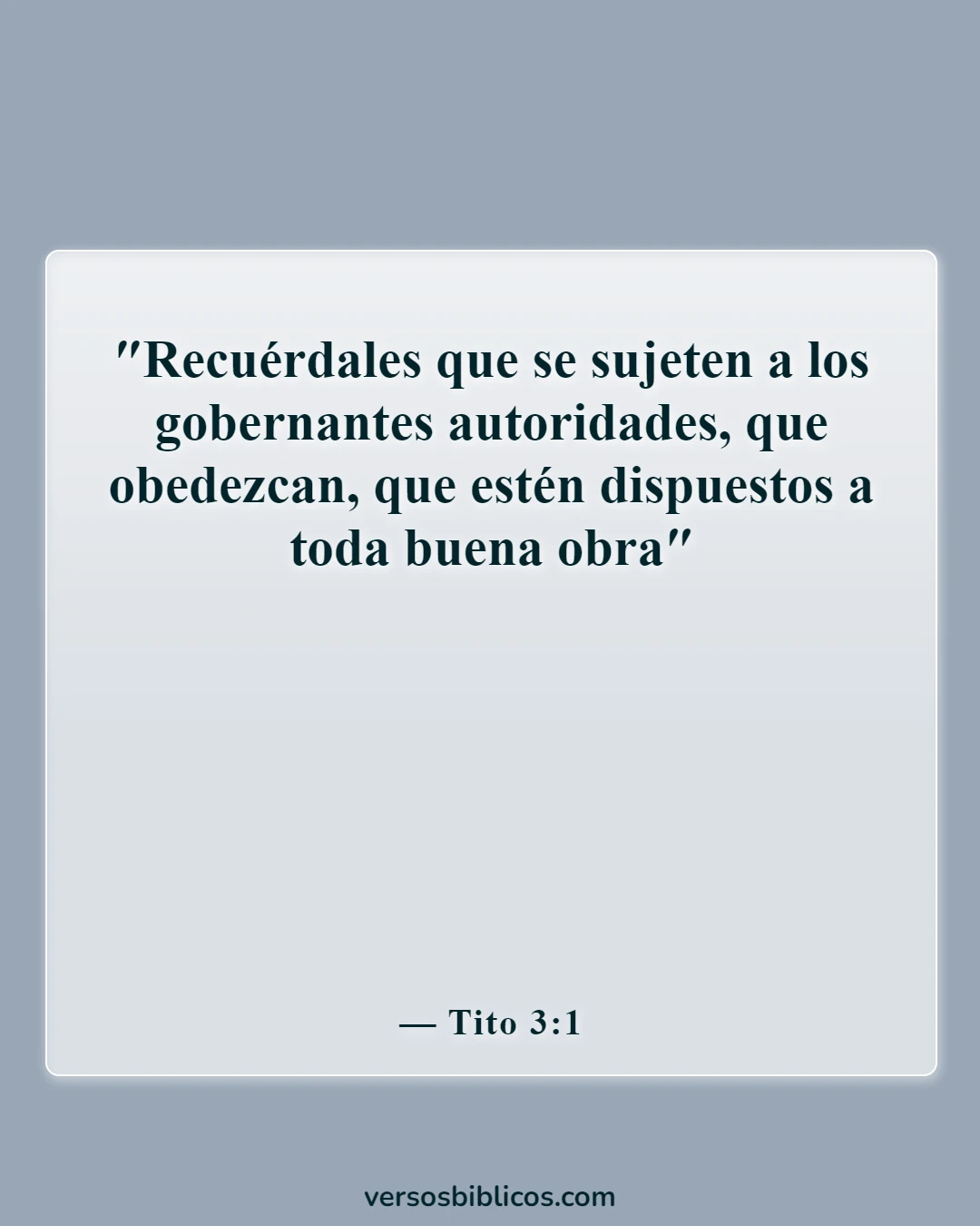 Versículos de la Biblia sobre el respeto (Tito 3:1)