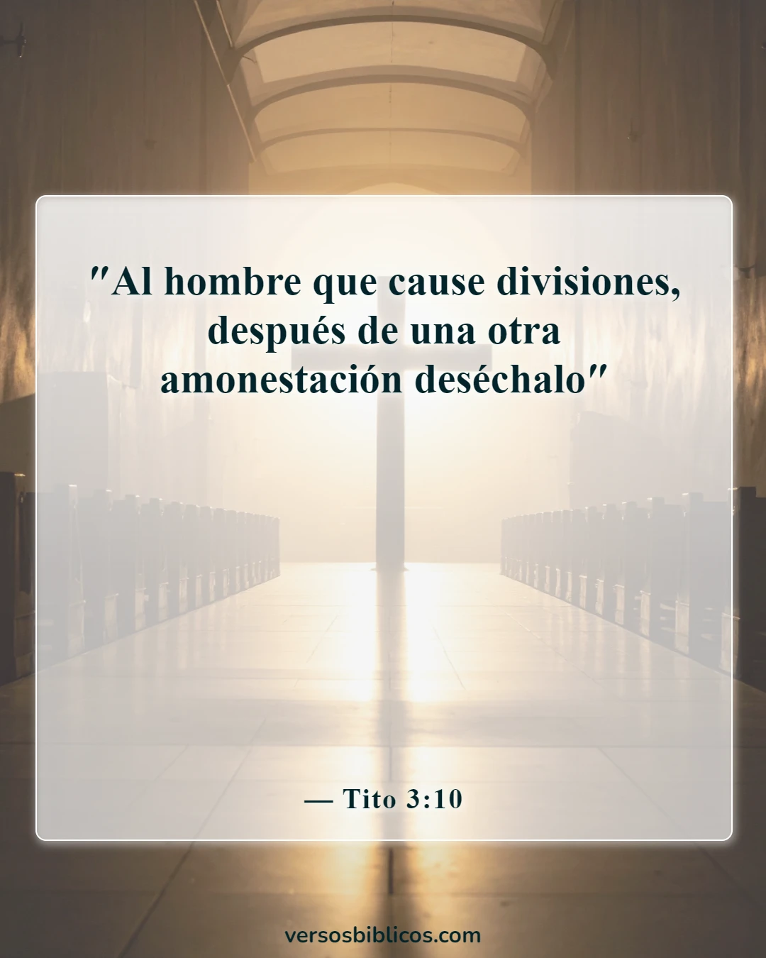Versículos de la Biblia sobre salir con la multitud equivocada (Tito 3:10)