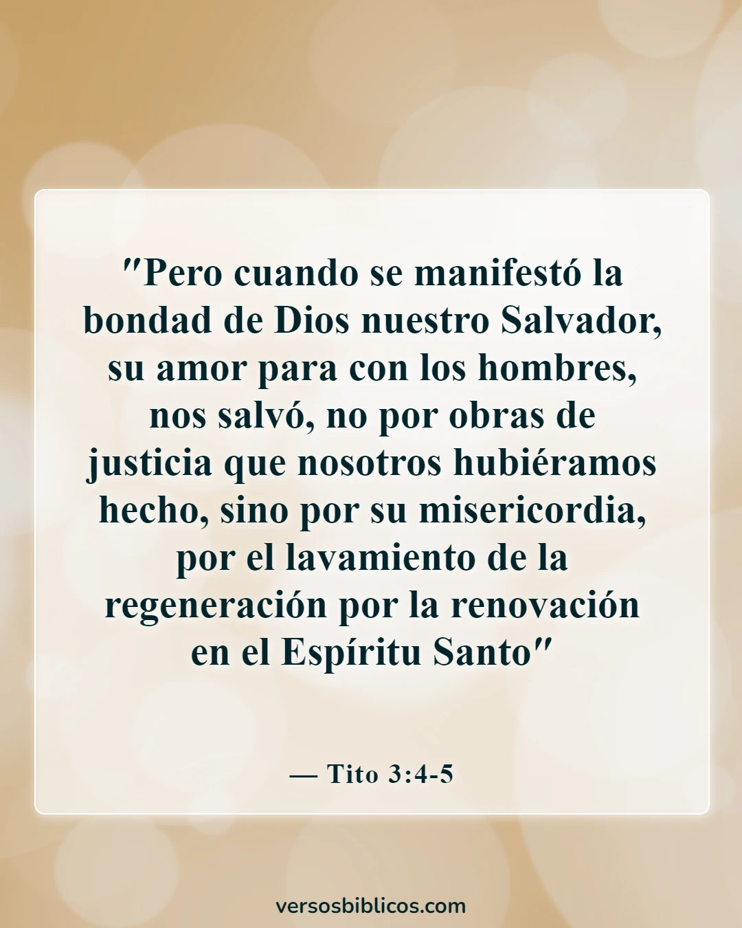 Versículos de la Biblia sobre la bondad (Tito 3:4-5)