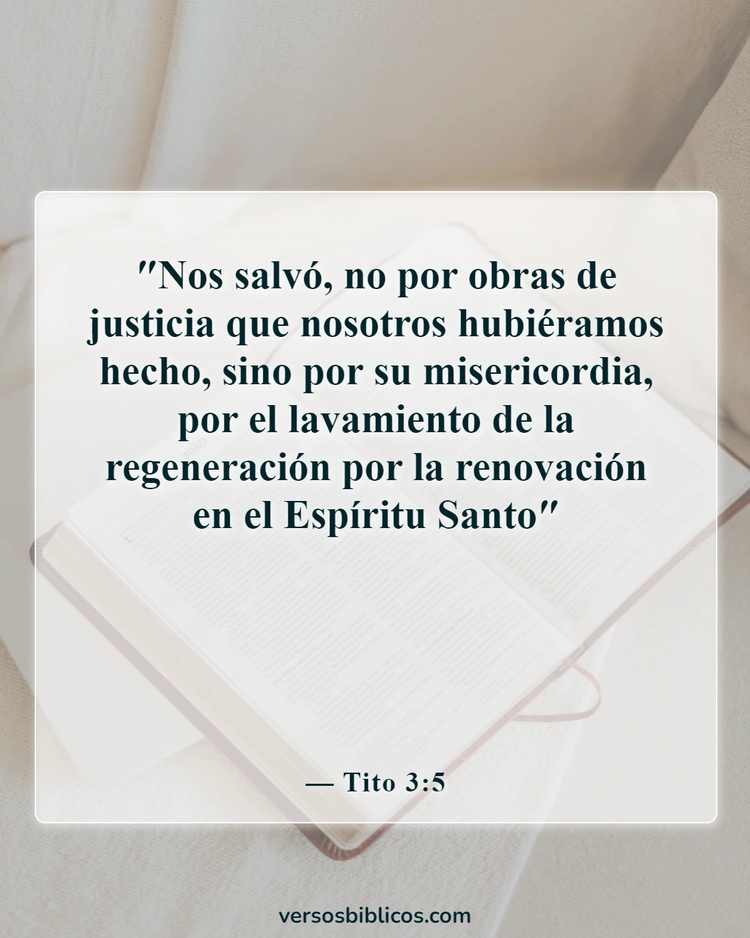 Versículos de la Biblia sobre cómo transformar tu mente (Tito 3:5)