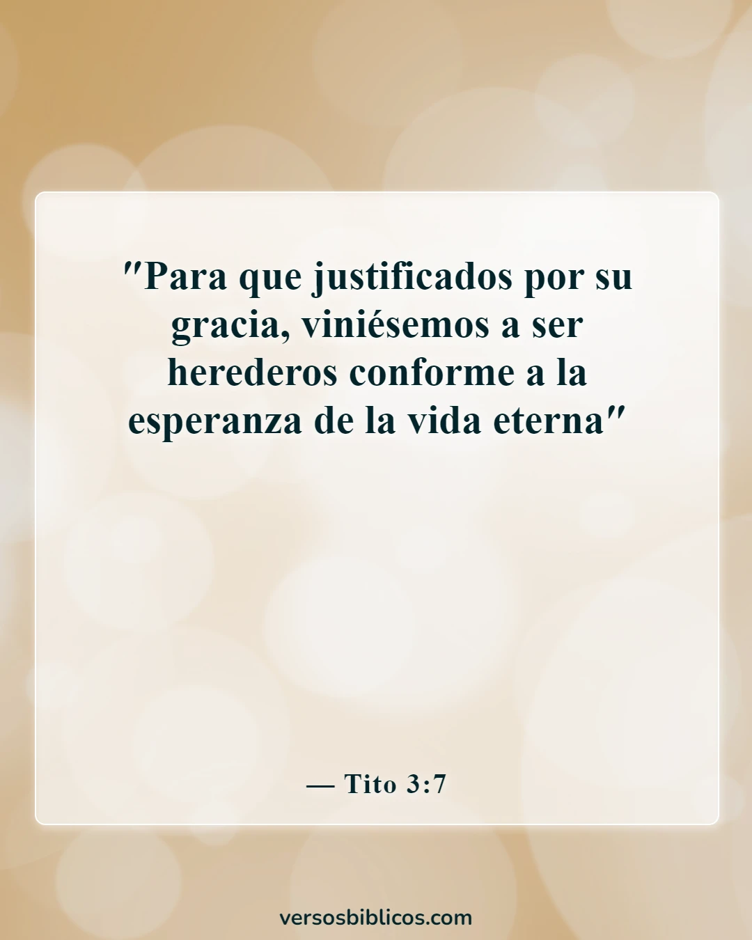 Versículos de la Biblia sobre la esperanza (Tito 3:7)