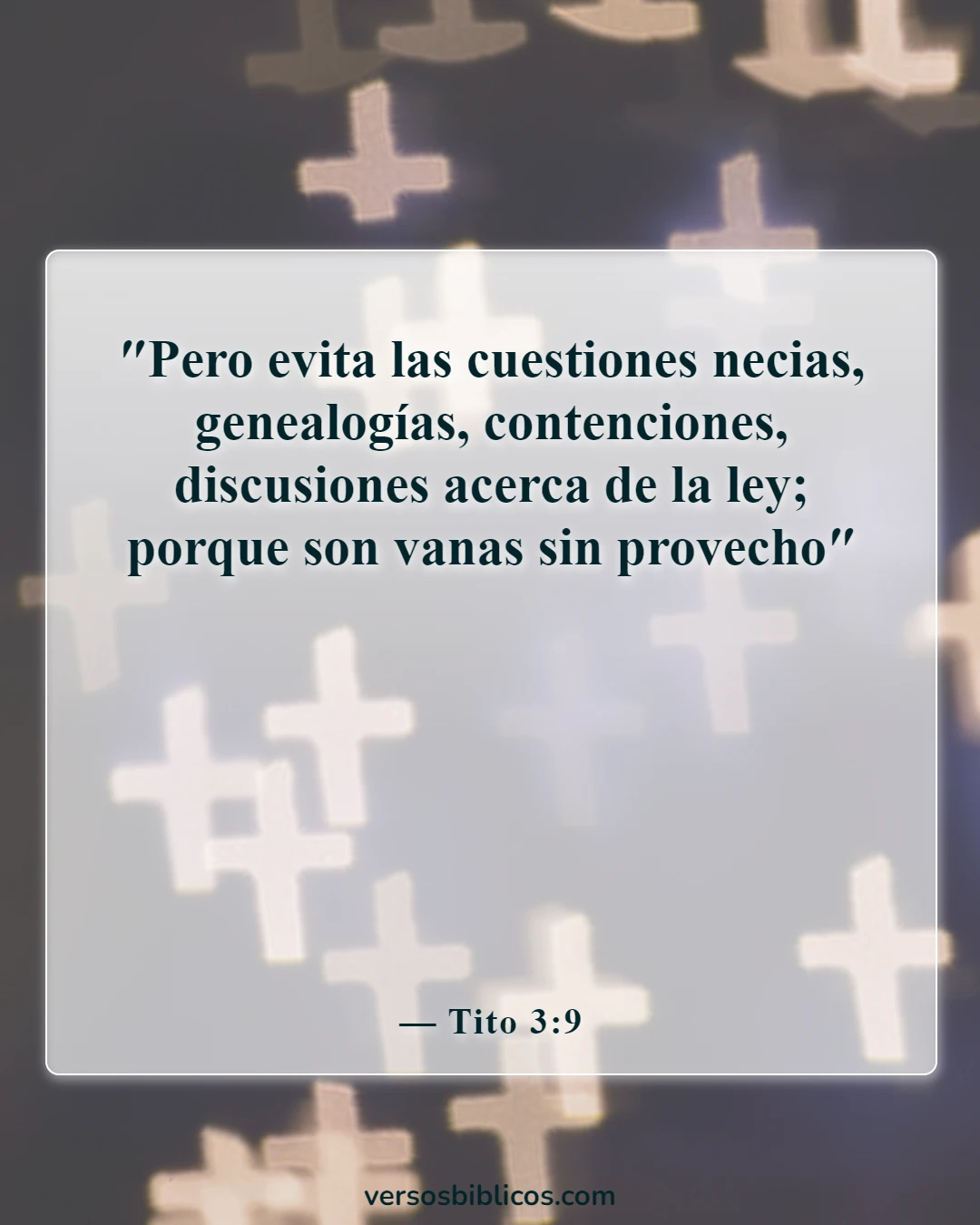 Versículos de la Biblia sobre los conflictos (Tito 3:9)