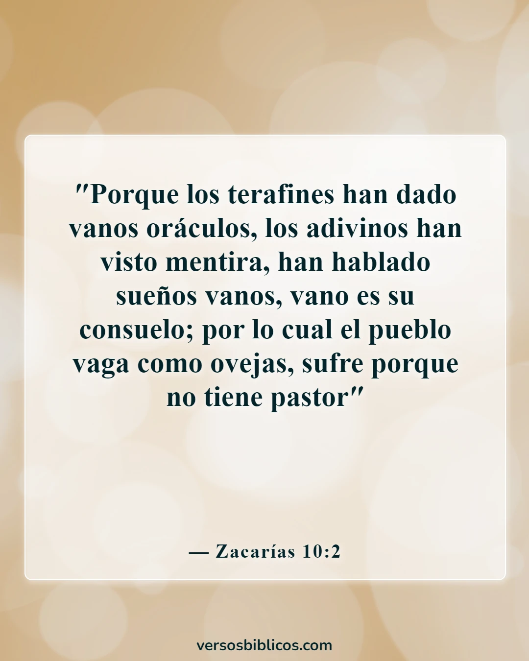 Versículos de la Biblia sobre la magia (Zacarías 10:2)
