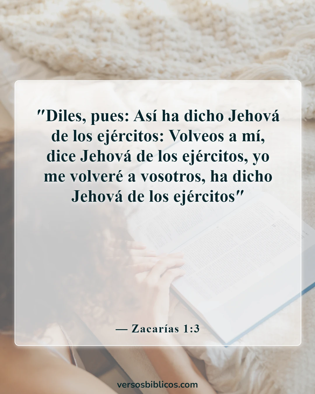 Versículos de la Biblia sobre los cristianos reincidentes (Zacarías 1:3)